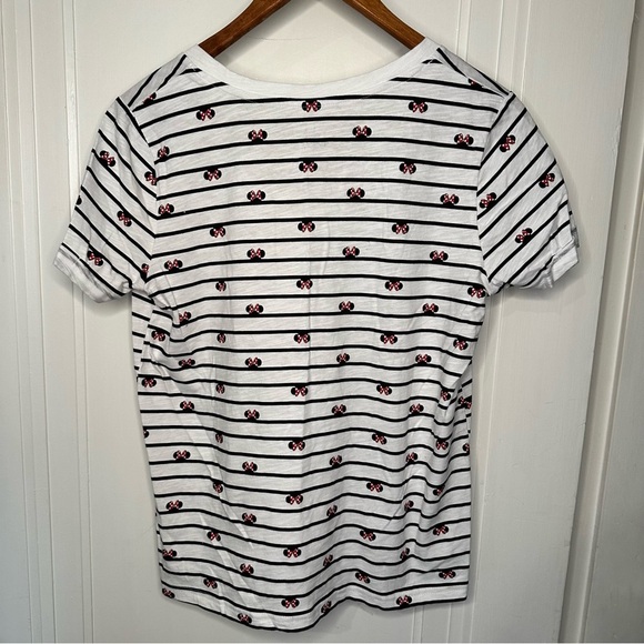 Disney Women's V-Neck Top - Black, White, and Red XS - Picture 4 of 8